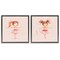 Stupell Industries Little Ballerina Dancers 2pc Floater Framed Canvas Wall Art Set Design by Andrea Haase